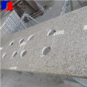 Natural G350/G682 Rusty Yellow Granite Customized Design Countertops