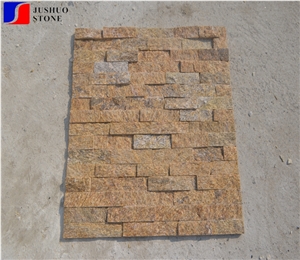 Natural Sesame Beige/Yellow Culture Slate Panel Wall Cladding Ledge