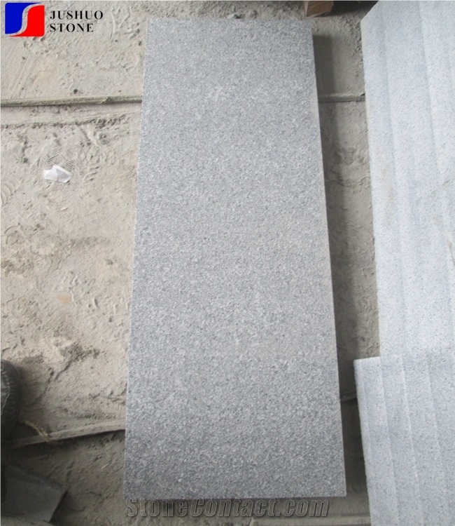 Natural Stone G654 Flamed Granite Black Stairs/Steps for Exterior Use