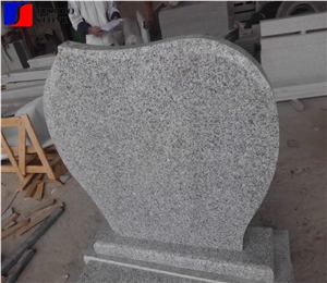 Polish Poland Style Grey Granite Upright Marker Monuments,Serp Top