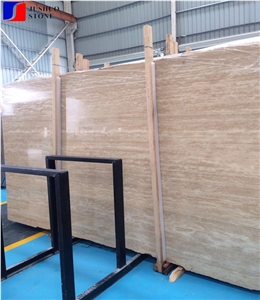 Honed-Polished Yozgat Beige Travertine,Trabej Travertine Slabs