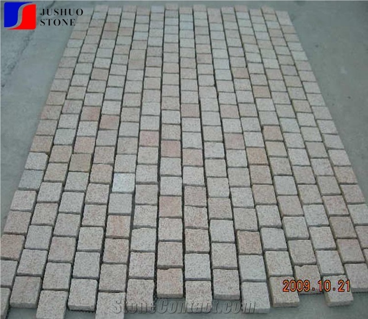Split Yellow Granite G682/G3582 Rolling Stone/Cube Stone,G1682 Cobble