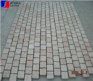 Split Yellow Granite G682/G3582 Rolling Stone/Cube Stone,G1682 Cobble
