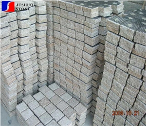 Split Yellow Granite G682/G3582 Rolling Stone/Cube Stone,G1682 Cobble