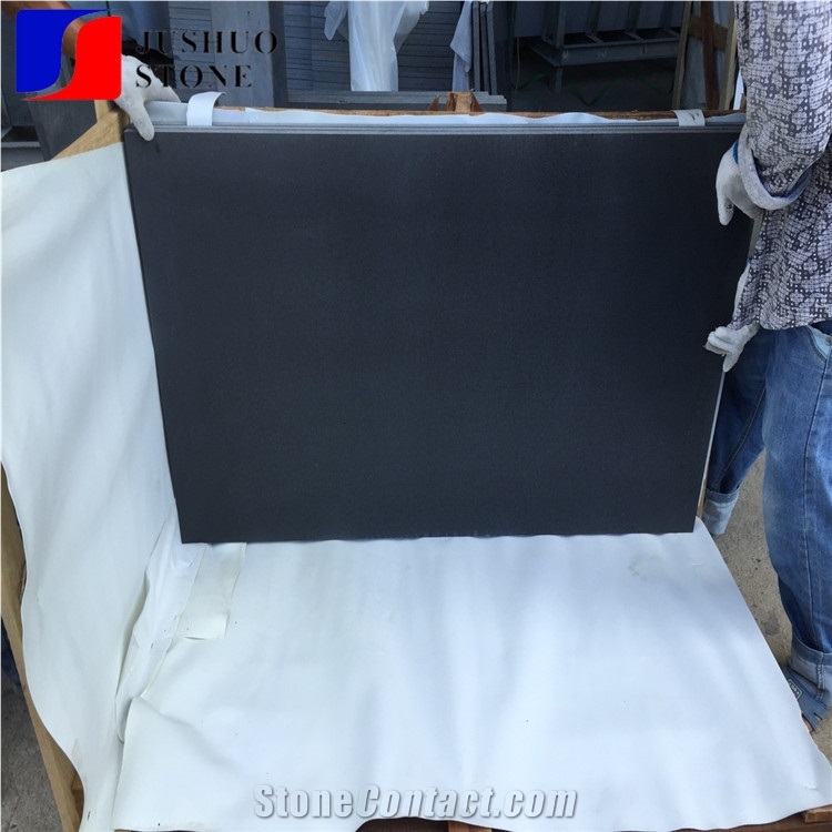 Volcano Black Lava Stone,Hainan Black Basalt Tiles China Honed Stone