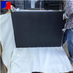 Volcano Black Lava Stone,Hainan Black Basalt Tiles China Honed Stone