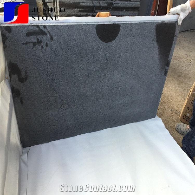 Volcano Black Lava Stone,Hainan Black Basalt Tiles China Honed Stone