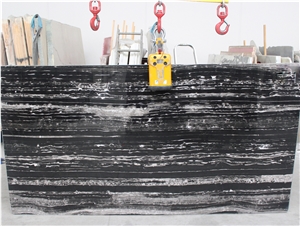 Portoro Nero Silver, Black and White Marble Slabs