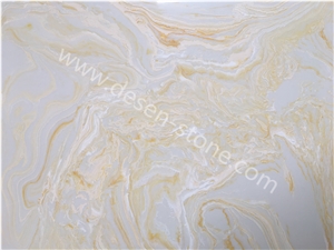 Amber Yellow Onyx Artificial Onyx Engineered Stone Slabs&Tiles Floor