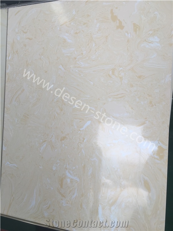 Ivory Beige Artificial Marble Engineered Stone Slabs&Tiles Backgrounds