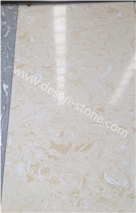 Ivory Beige Artificial Marble Engineered Stone Slabs&Tiles Backgrounds