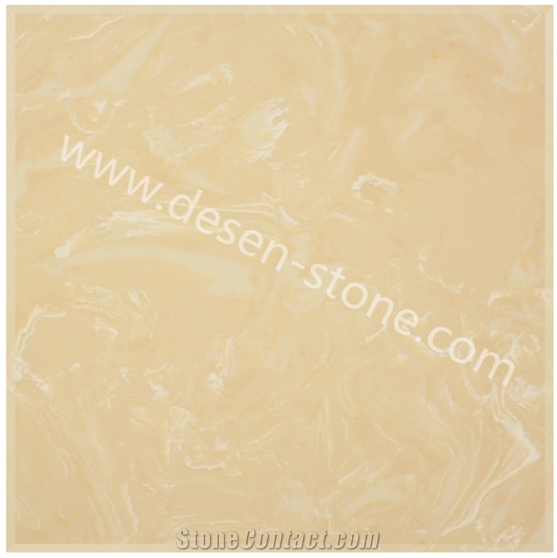 Madsion Gold Beige Artificial Marble Man-Made/Manufactured Stone Slabs