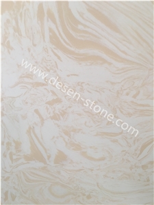 Moonlight Beige Artificial Marble Engineered Stone Slabs&Tiles Walling