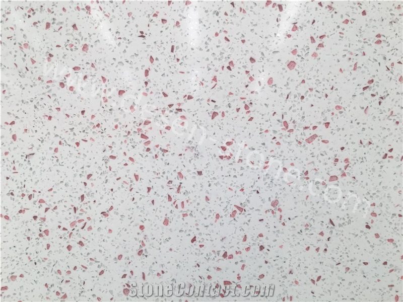 New Red Diamond Artificial Marble Engineered Stone Slabs&Tiles Walling