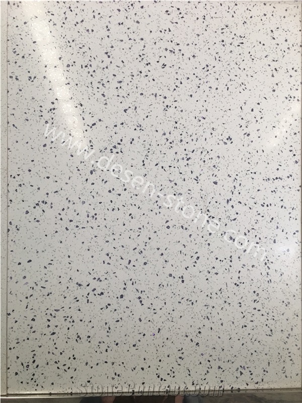 Purple Diamond Quartz Stone/Artificial Marble Stone Slabs&Tiles Linear