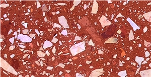 Red Brown Artificial Marble Man-Made/Manufactured Stone Slabs&Tiles