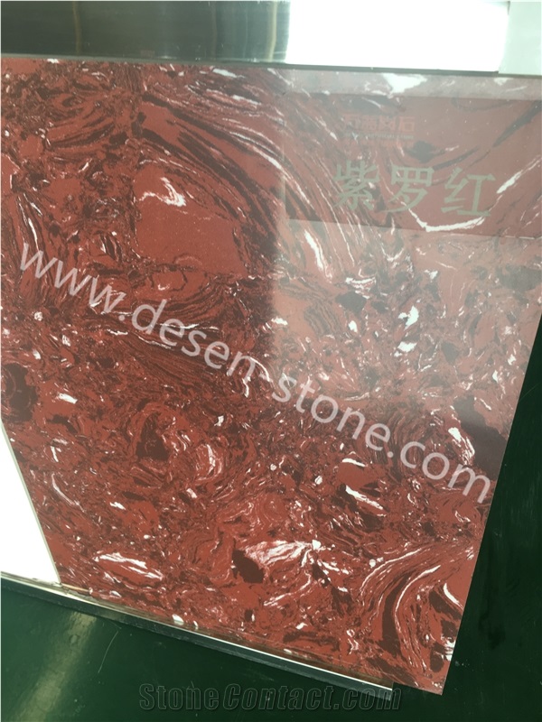 Rosso Lepanto Artificial Marble Engineered Stone Slabs&Tiles Skirtings