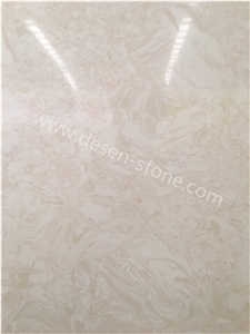 Sanmir Beige Artificial Marble Engineered Stone Slabs&Tiles for Vanity Top