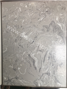 Silver Sable Ash/Grey Artificial Marble Engineered Stone Slabs&Tiles