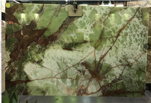 Ancient Green Jade Onxy Polished Slab/Tile/Cut to Size for Floor&Wall