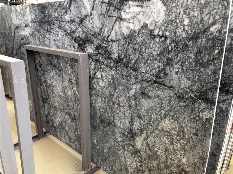 Black Ice Flower Marble Polished Slab/Tile/Cut to Size for Floor&Wall