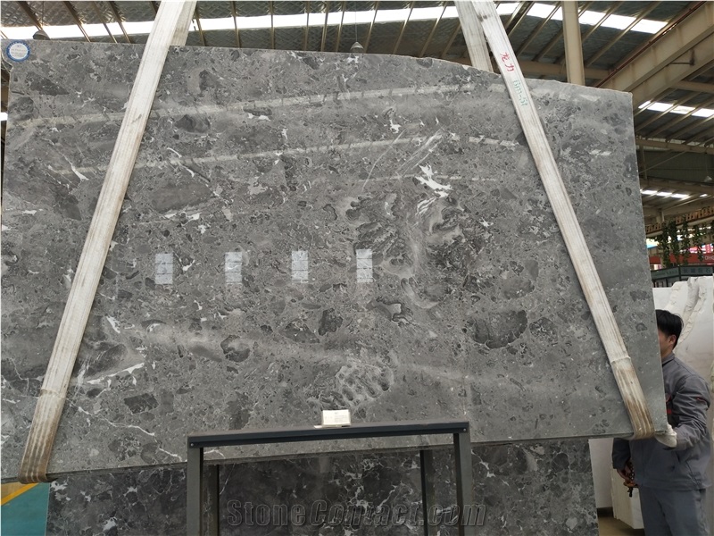 Rome Cloud Grey Marble Polished Slab/Tile/Cut to Size for Floor&Wall