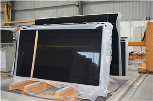 Khammam Black Polished Granite Slabs or Tiles