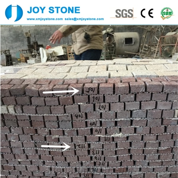 Paving Stone G682 Red Porphyry Labyrinth Pattern Outdoor Design