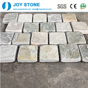 Paving Stone Yellow Slate Meshed Cubes