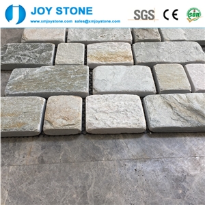 Paving Stone Yellow Slate Meshed Cubes