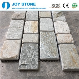 Paving Stone Yellow Slate Meshed Cubes