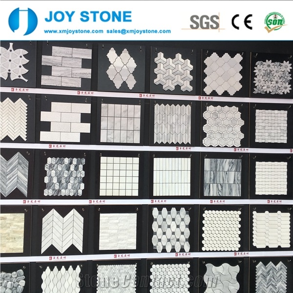 Polished Basalt Stone New Design Black Mosaic Tile 30x30