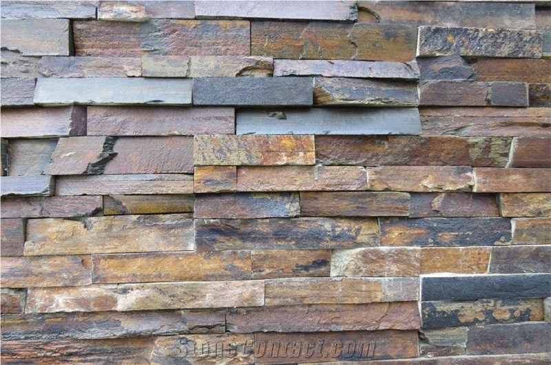 Artificial Rustic Slate Stacked Stone for Interior Wall Cladding