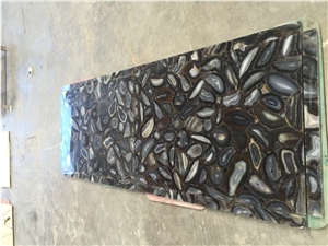 Black Agate Tiles/Gemstone Tiles/Semi-Precious Stone Slabs Black Agate Tiles/Gemstone Tiles/Semi-Precious Stone Slabs
