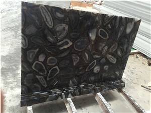 Black Agate Tiles/Gemstone Tiles/Semi-Precious Stone Slabs