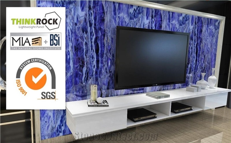Blue Amethyst Stone Glass Composite Slabs Blue Amethyst Stone Bar
