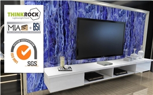 Blue Amethyst Stone Glass Composite Slabs Blue Amethyst Stone Bar