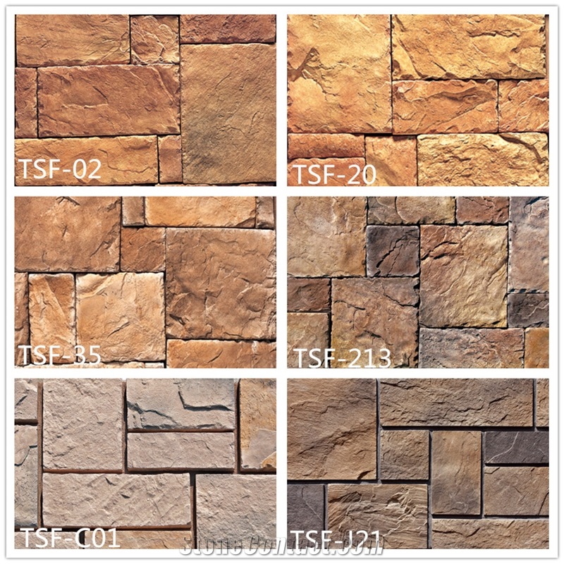 Castle Stone Veneer, Faux Rock for Exterior Wall Panels