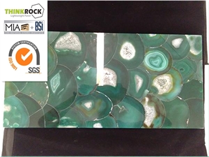 China Green Agate Gemstone Veneer Tiles China Green Agate Gemstone Veneer Tiles