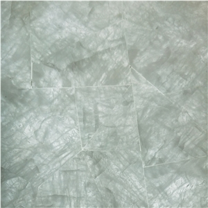 China White Crystal Semiprecious Gemstone Wall Covering Tiles