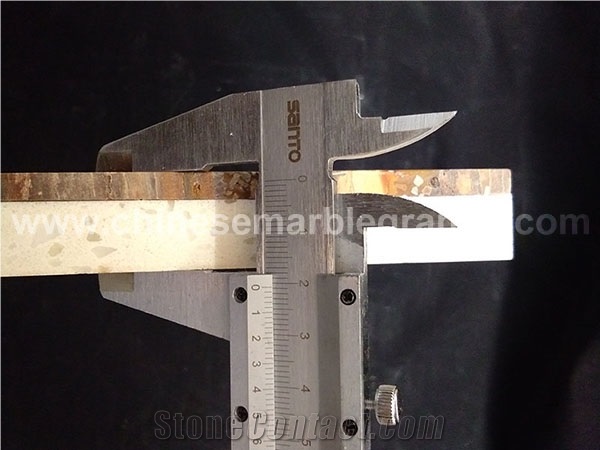 Gold Fossil Wood Compoiste Galaxy White Quartz Tiles for Sale