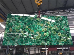 Green Agate Slabs/Precious Stone Slabs/Semi-Precious Stone Tiles