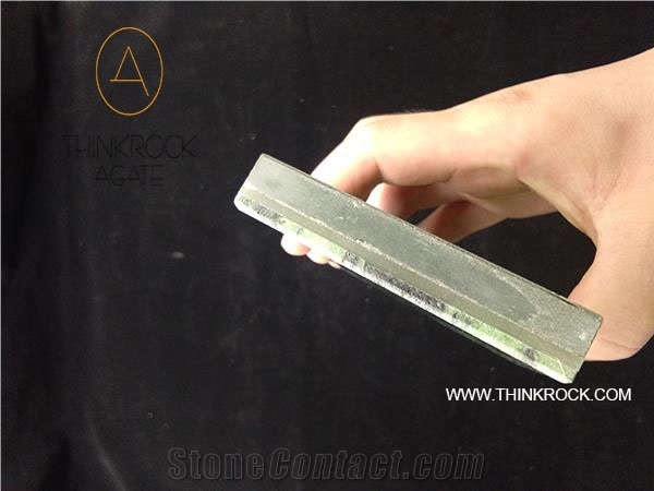 Green Amazonite Gem Stone Glass Compostie Slabs