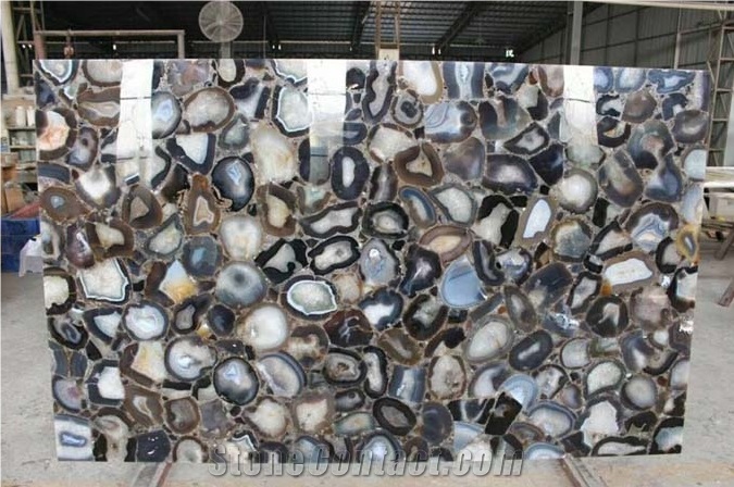 Grey Agate Slabs/Semi-Precious Stone Slabs/Gemstone Tiles