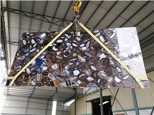 Grey Agate Slabs/Semi-Precious Stone Slabs/Gemstone Tiles
