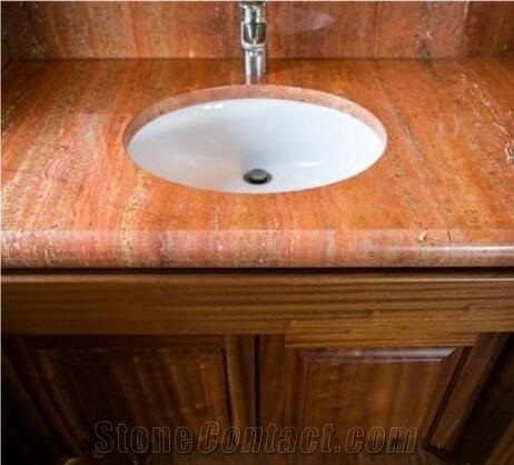 Iran Azarshahr Red Travertine Slabs & Tiles