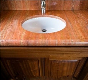 Iran Azarshahr Red Travertine Slabs & Tiles