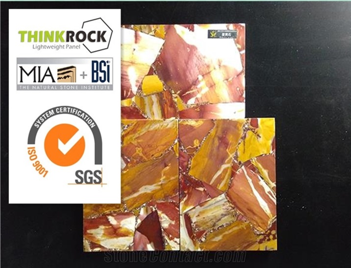 Orange Wooden Fossil Stone Glass Composite Slabs Orange Gem Stone