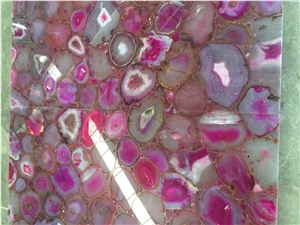 Pink Agate/Gemstone Slabs/Semiprecious Stone Slabs/Gemstone Tiles