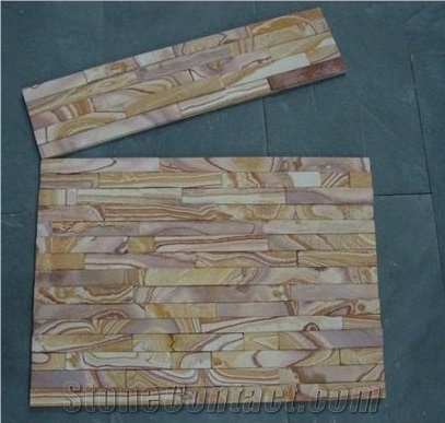 Pink Multicolor Rainbow Sandstone Ledge Stone